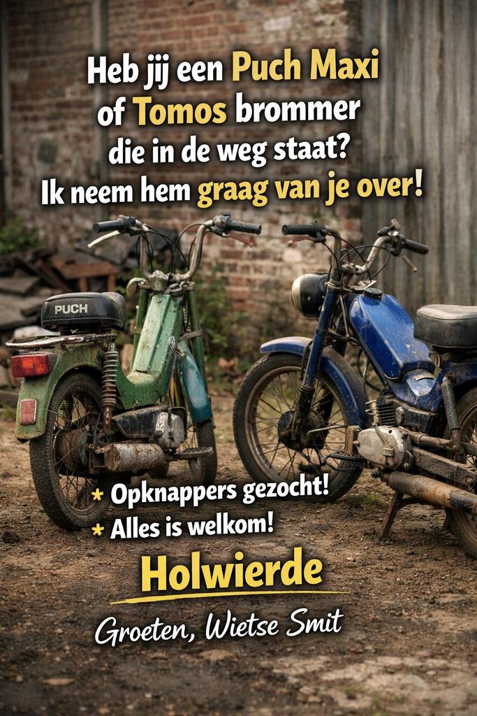 Opknappers gezocht: Puch Maxi en Tomos brommers, Ophalen, Gebruikt, Maxi