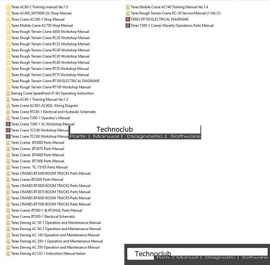Terex Demag Crane Service Manual Full DVD, Verzenden