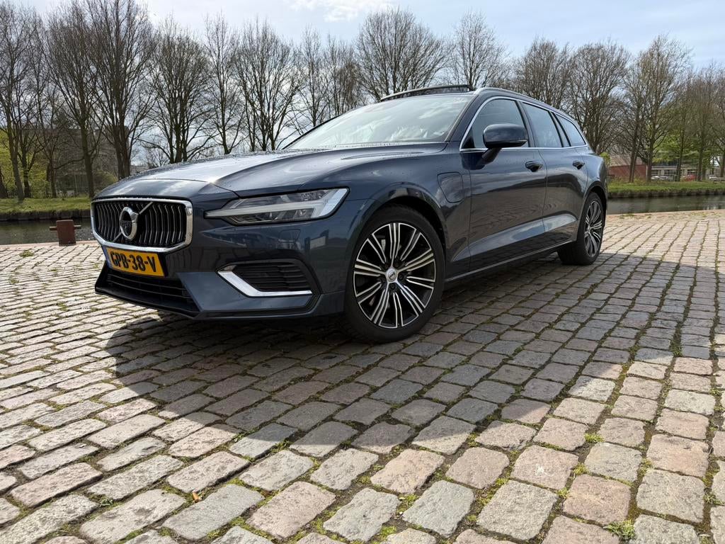 Volvo V60 T8 Twin Engine 390pk AWD Inscription 2019 Blauw, Auto's, Volvo, Particulier, V60, 360° camera, 4x4, ABS, Adaptieve lichten