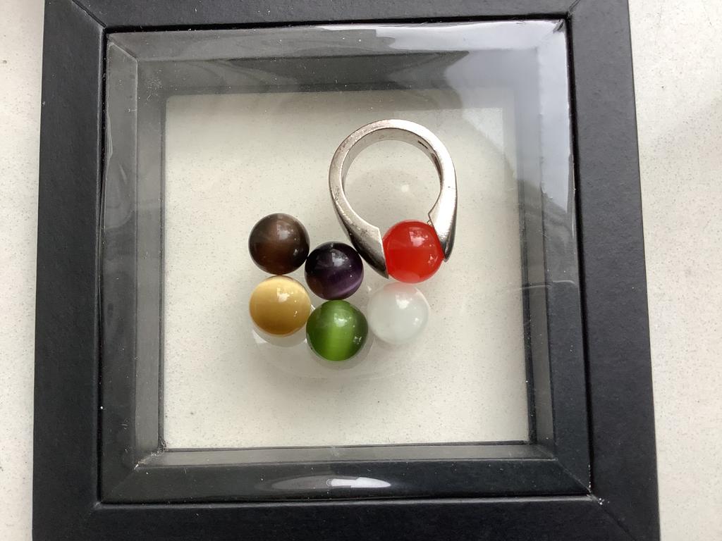 Melano ring 16 mm maat 50 met 6 verwisselbare edelstenen, Sieraden, Tassen en Uiterlijk, Ringen, Zo goed als nieuw, Zilver, Ophalen of Verzenden