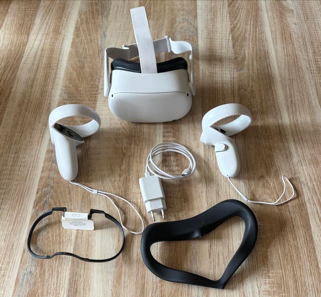 META Quest 2 (128 GB) compleet met garantie tot juni, Ophalen, Zo goed als nieuw, VR-bril, Overige platformen