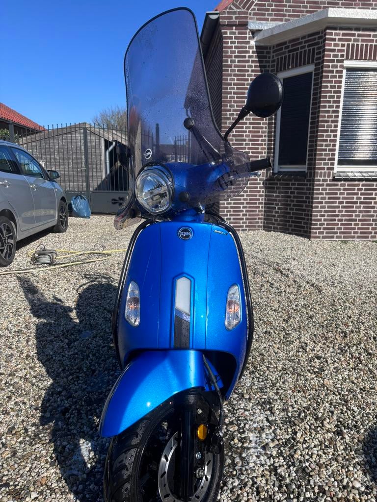 Sym fiddle 2 blauw 2021, Fietsen en Brommers, Scooters | Vespa, Zo goed als nieuw, Overige modellen, Maximaal 25 km/u, Benzine