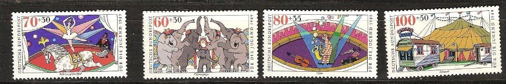 Circus BRD 1411-1414 postfris e.a. circus, Ophalen of Verzenden, Overige thema's