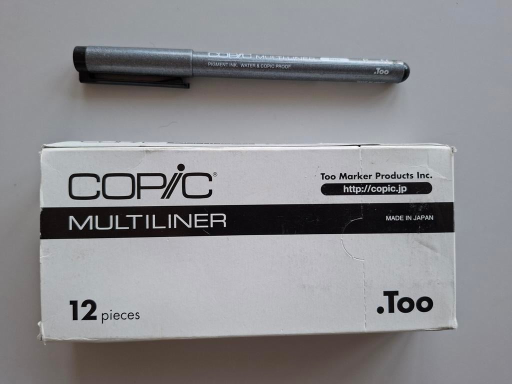 11 stuks Copic Multiliner zwart BM, Hobby en Vrije tijd, Tekenen, Ophalen of Verzenden, Zo goed als nieuw, Potlood of Stift
