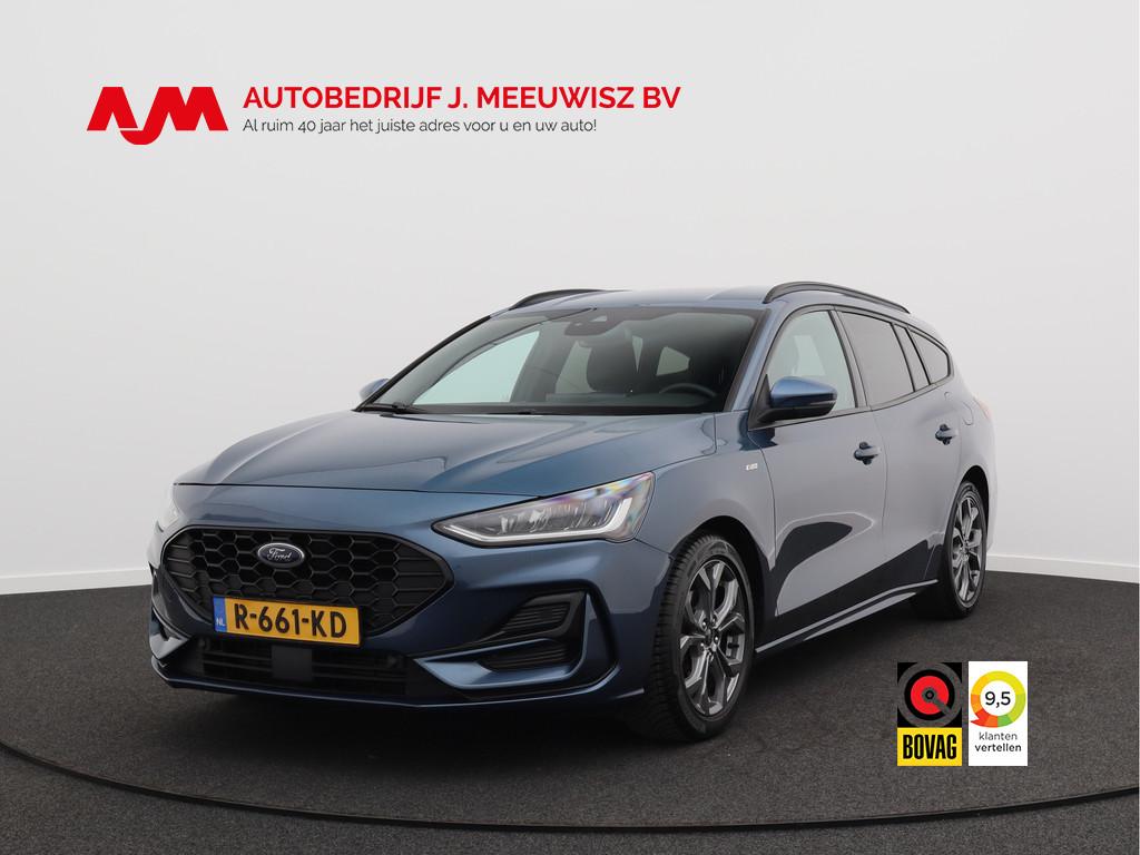 Ford FOCUS Wagon 1.0 EcoBoost Hybrid ST Line X/ compleet!, Stof, Gebruikt, Blauw, Origineel Nederlands
