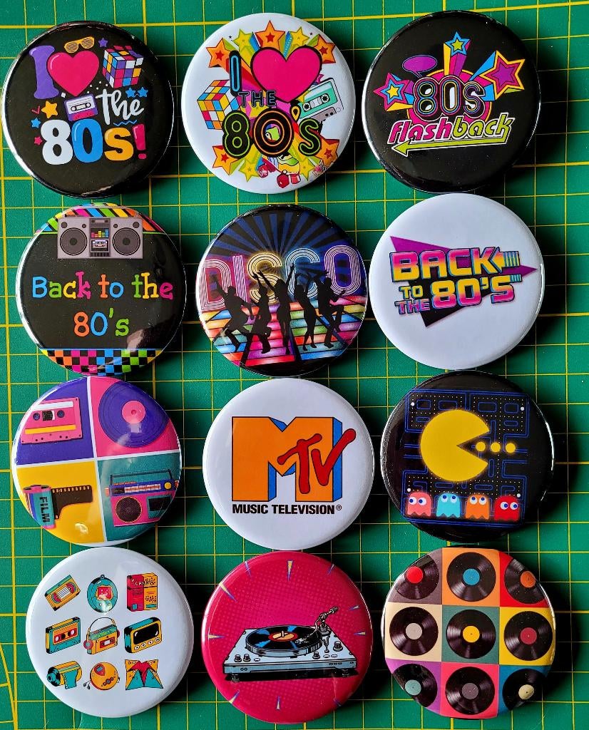 Grote 80's Party buttons, Verzenden, Nieuw, Feestartikel, Overige