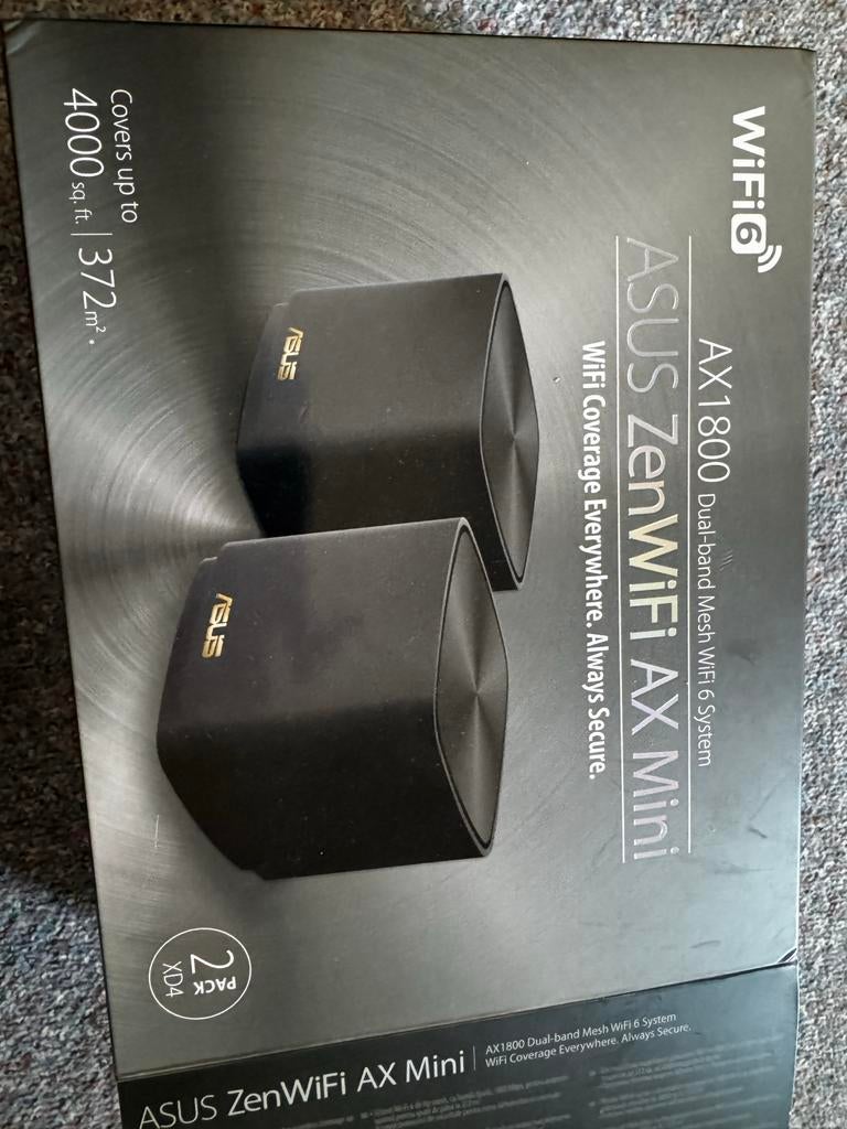 ASUS ZenWiFi AX Mini AX1800 WiFi 6 Mesh Systeem (2-pack), Computers en Software, Routers en Modems, Ophalen, Zo goed als nieuw