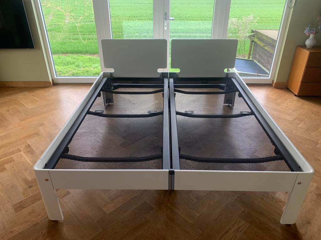 Nieuwstaat Auping Auronde deelbaar 180x200 pure white hoog, Huis en Inrichting, Slaapkamer | Bedden, Ophalen