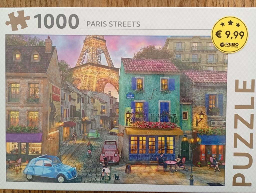 Legpuzzel " Parijse straatjes " .1000 stukjes, Ophalen of Verzenden, 500 t/m 1500 stukjes, Nieuw, Legpuzzel