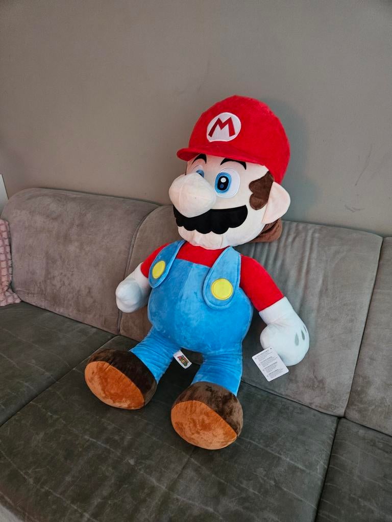 XXL Mario knuffel, Kinderen en Baby's, Speelgoed | Knuffels en Pluche, Ophalen, Overige typen, Nieuw, Met label