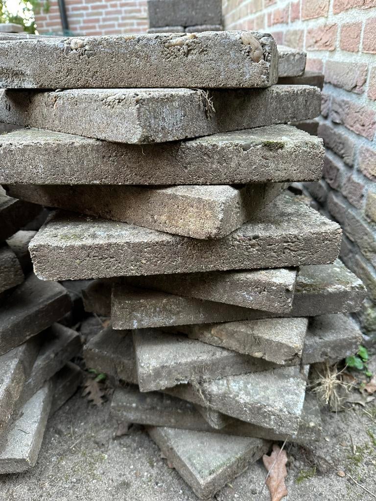 60 tegels 30 x 30, Tuin en Terras, Ophalen, Gebruikt, 5 tot 10 m², Beton