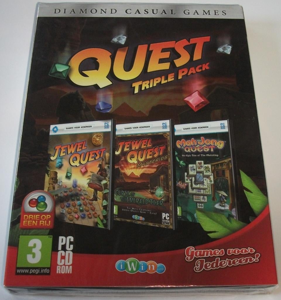 PC Game *** JEWEL QUEST *** Triple Pack *NIEUW*, Spelcomputers en Games, Games | Pc, Puzzel en Educatief, 1 speler, Nieuw, Ophalen of Verzenden