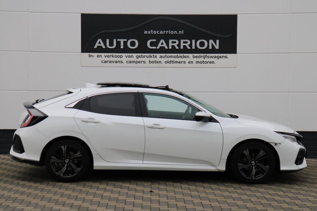 Honda Civic 1.0 i-VTEC Premium Automaat Pano Carplay Leder!, 15 km/l, Gebruikt, Zwart, Bedrijf