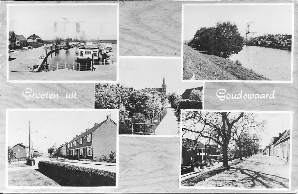 Groeten uit Goudswaard., Ophalen of Verzenden, 1960 tot 1980, Gelopen, Zuid-Holland
