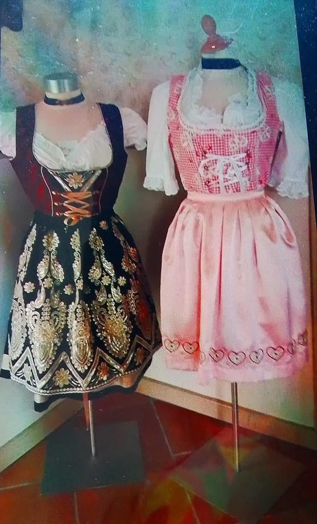 8 tiroler jurken van goede kwaliteit te koop., Thetru, Carnaval, Maat 42/44 (L), Ophalen of Verzenden