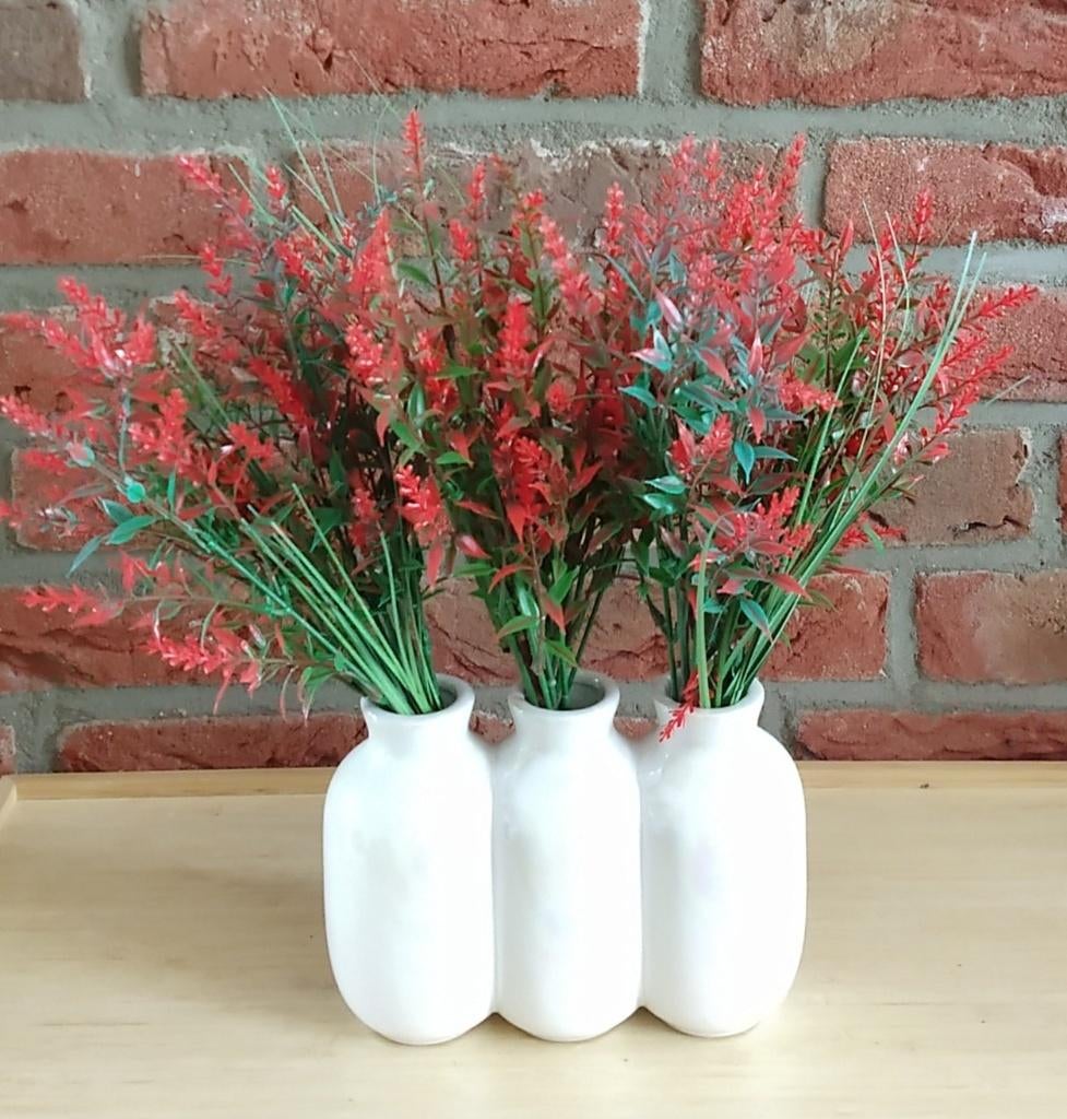 3-vaas Triko parelmoer kleur, volgnr 28, Overige kleuren, Aardewerk of Porselein, Ophalen of Verzenden, Zo goed als nieuw