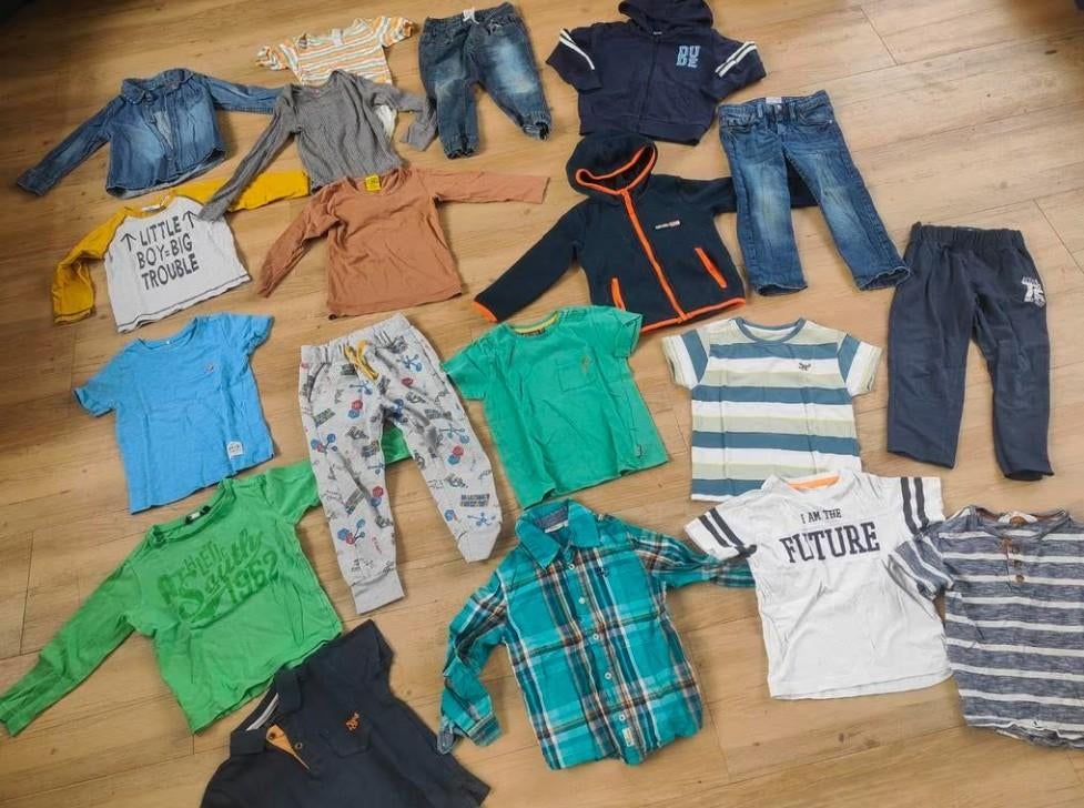Kledingpakket Jongen Maat 98 104 - 19 Stuks we fling fleece, Kinderen en Baby's, Kinderkleding | Maat 98, Ophalen of Verzenden