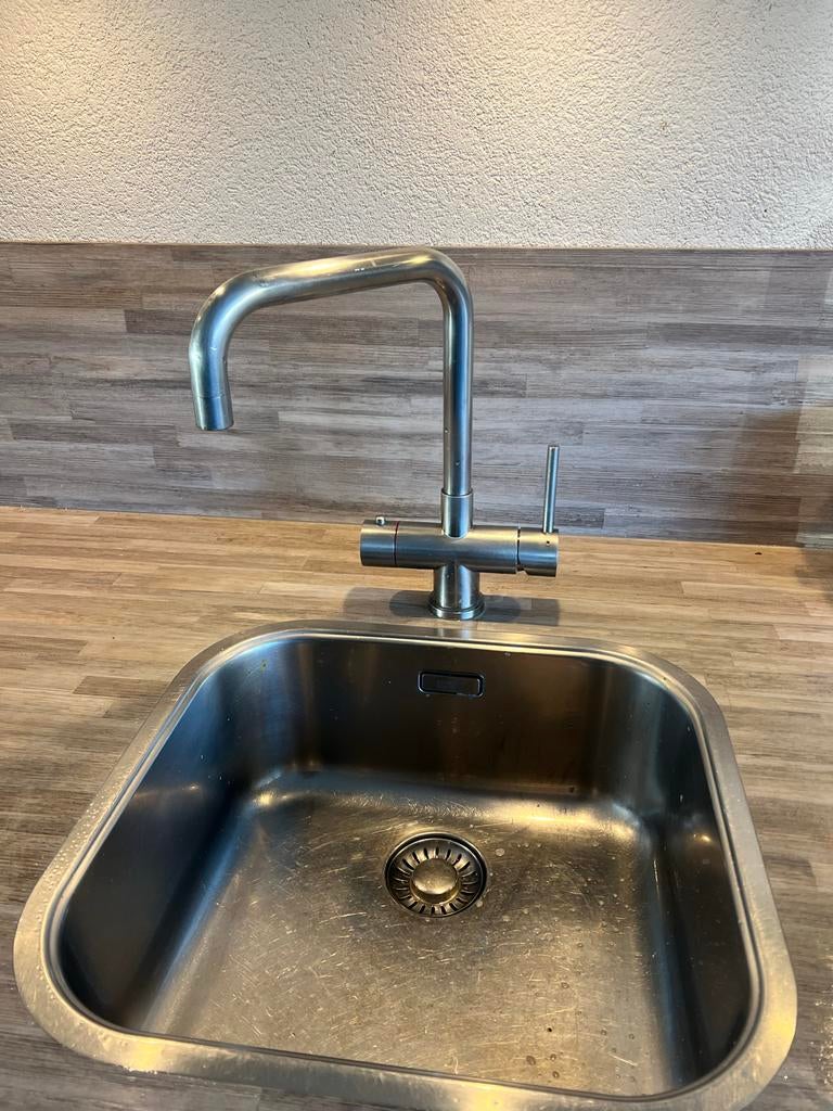 Bruynzeel keuken met Pelgrim apparatuur en diep aanrechtblad, Ophalen, Gebruikt, Overige kleuren, Enkelwandige keuken