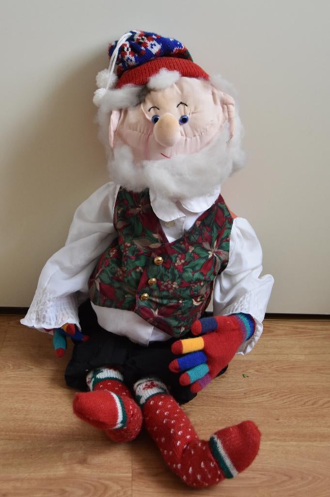 Leuke grote handgemaakte Kabouter pop Kerst Winter, Verzamelen, Poppen, Verzenden, Pop