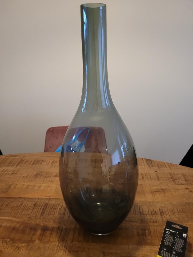 T.k. 3 x grijs / smoke vaas voor decoratie, Huis en Inrichting, Woonaccessoires | Vazen, Ophalen, Overige kleuren, Minder dan 50 cm