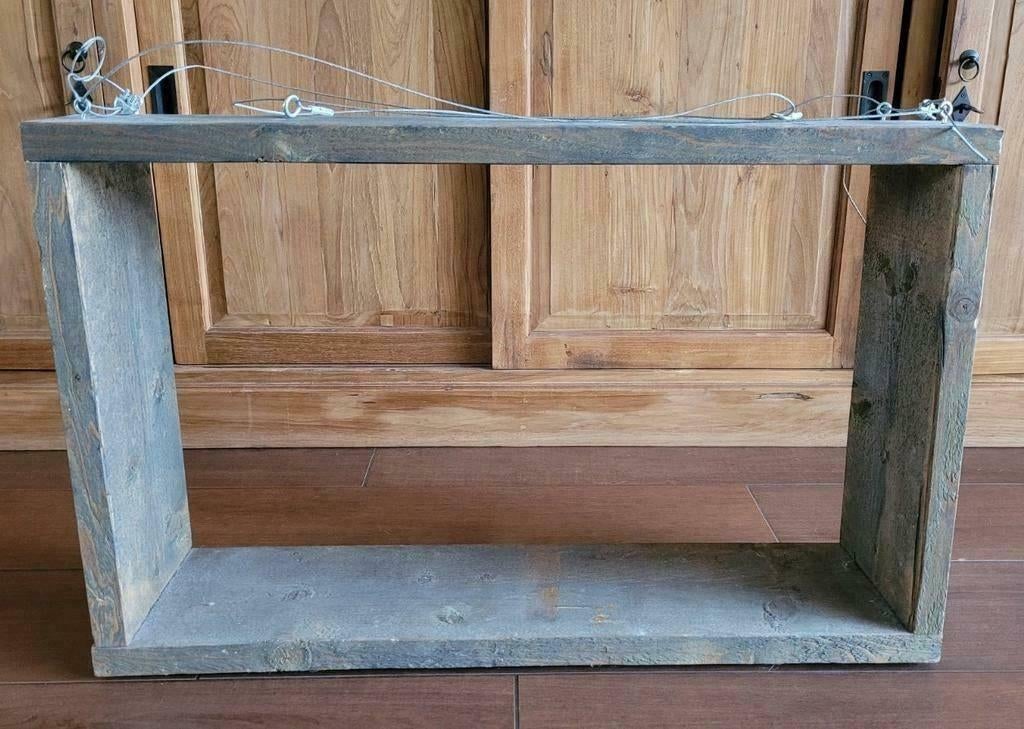 Decoratieve rechthoek van steigerhout antraciet wash, Ophalen of Verzenden, Nieuw