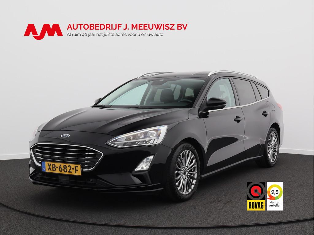 Ford FOCUS Wagon 1.0 EcoBoost Titanium Business/ lage km/ co, Stof, Gebruikt, 1283 kg, Zwart