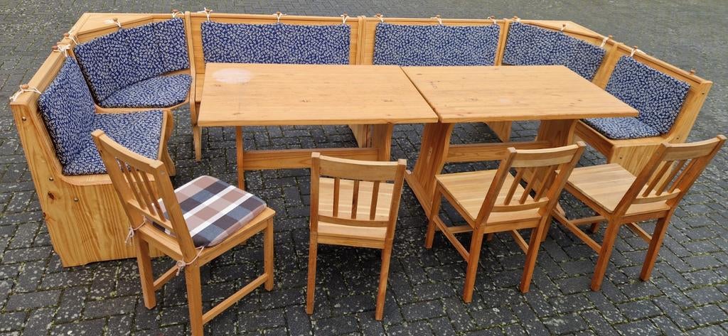 U-VORM Oostenrijkse eethoek Duitse zithoek Hoekbank 2 sets, Huis en Inrichting, Complete eetkamers, Gebruikt, Ophalen