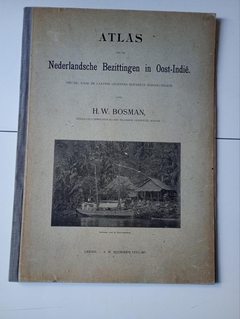 Atlas Nederlands Indië H.W. Bosman, Boeken, Ophalen of Verzenden, 1800 tot 2000, Overige gebieden, Landkaart