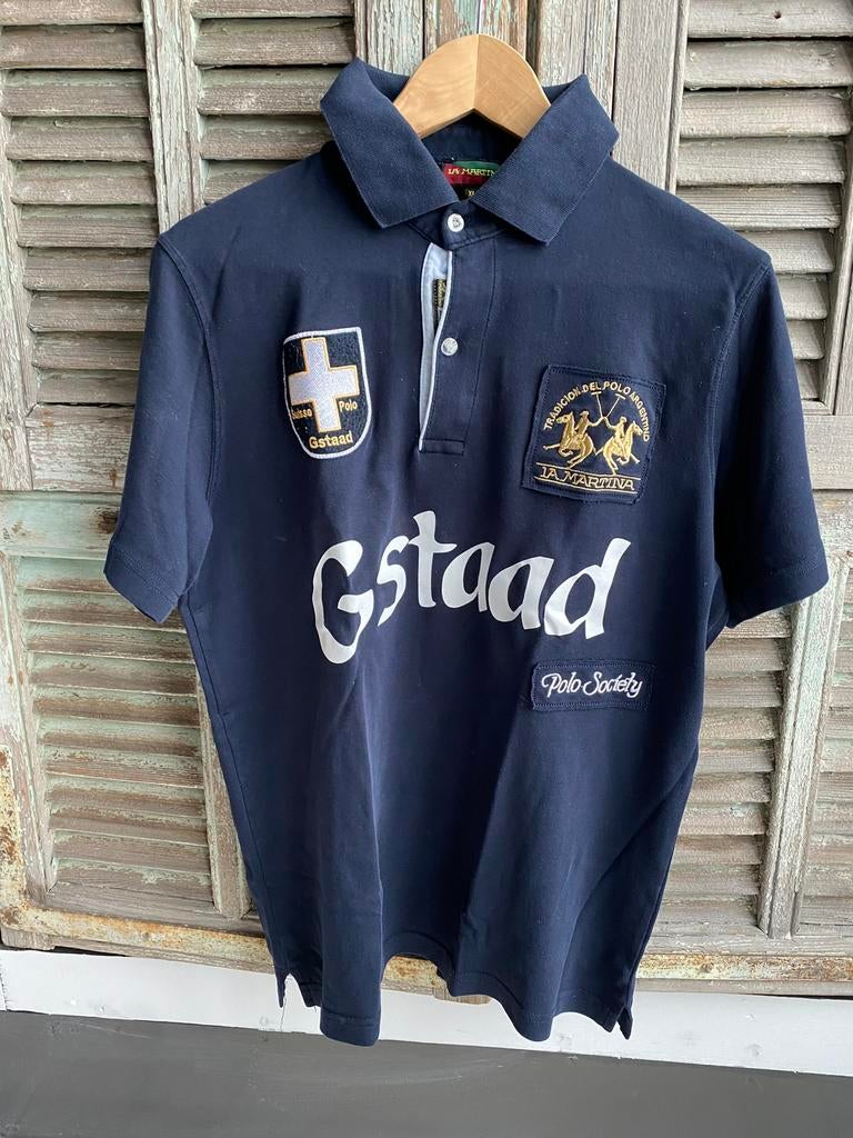 Prachtig poloshirt van LA MARTINA size XL, Blauw, Maat 56/58 (XL), Ophalen of Verzenden, Zo goed als nieuw