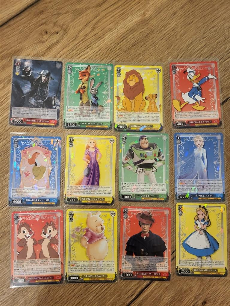 Disney 100 years weiss schwarz kaartjes, Ophalen of Verzenden