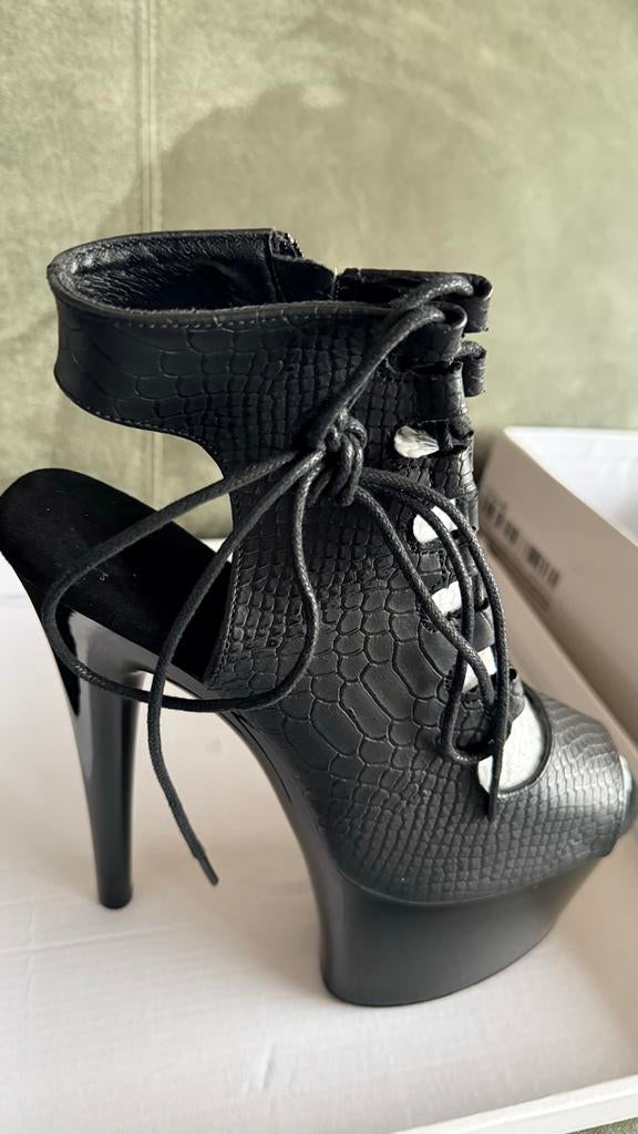 Pleaser Flamingo 800-20 Plateau laarzen, Ophalen of Verzenden, Nieuw, Zwart, Schoenen met hoge hakken