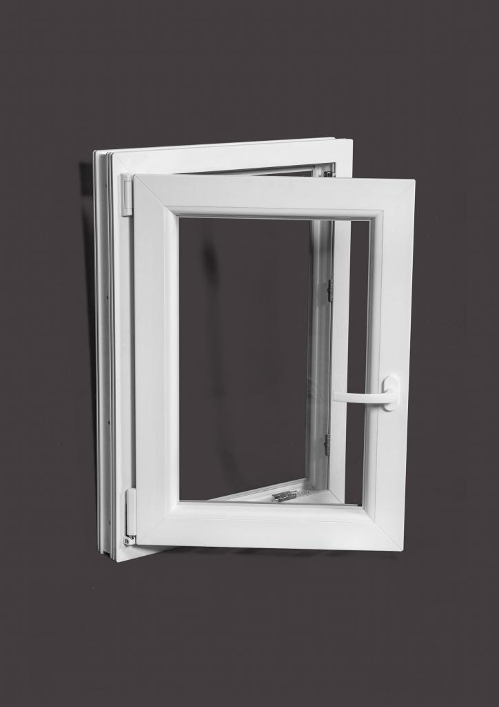 Kunststof Kozijn Draaikiep  B50 H80cm Wit, Niet ingevuld, Kunststof, Raamkozijn, Niet ingevuld