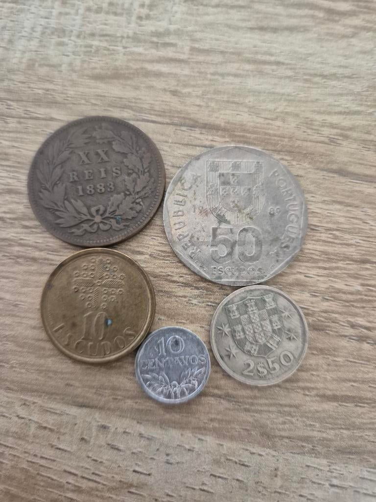 5 Portugese munten - Diverse jaartallen en waardes, Ophalen of Verzenden, Overige landen