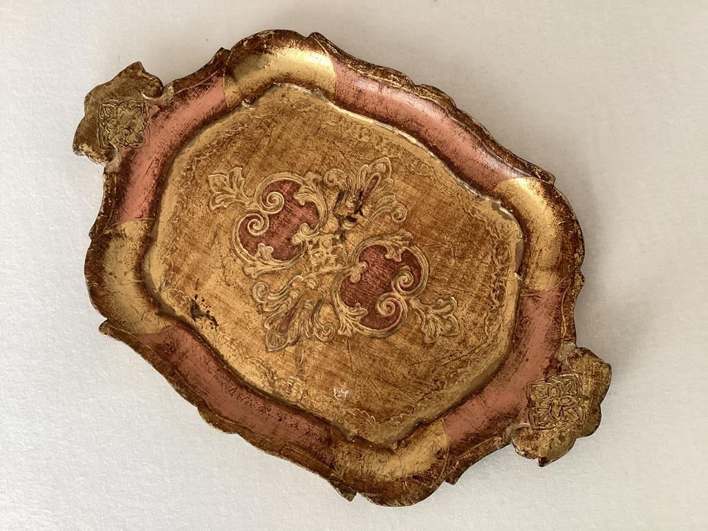 Italiaans Florentijns Dienblad. Hout., Ophalen of Verzenden, Zo goed als nieuw, Rechthoekig, Hout