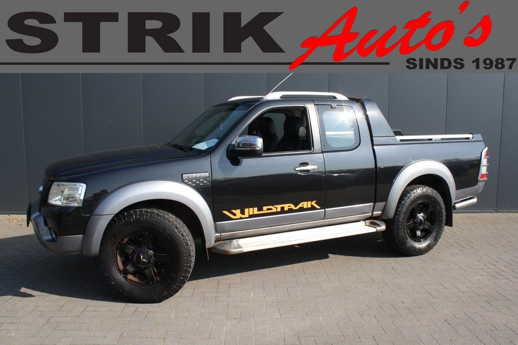 Ford Ranger 2.5 TDCI 143PK Super Cab Wildtrack - AIRCO - TRE, 2500 cc, Gebruikt, Zwart, Zwart