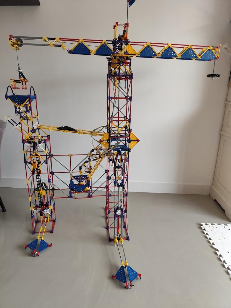 K'nex zeldzame set power tower crane compleet met motor, Ophalen of Verzenden, Zo goed als nieuw, K'nex
