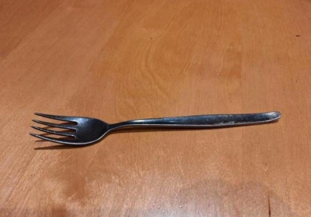 Gebruikte vork - RVS bestek, Ophalen of Verzenden, Gebruikt, Zilver, Los bestek