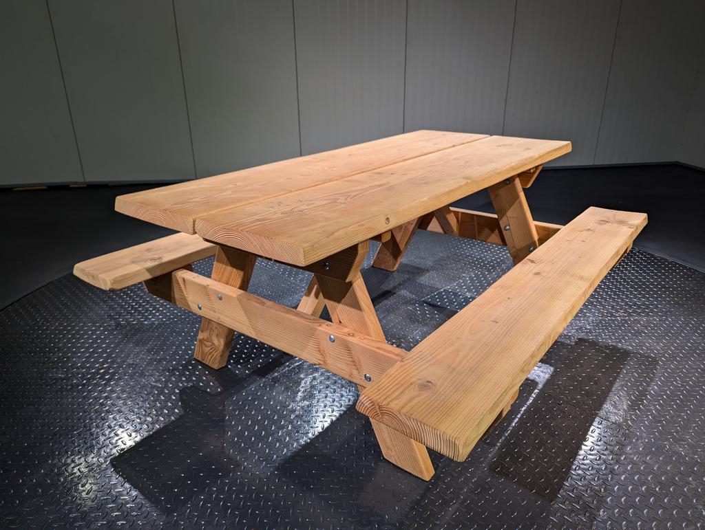 Picknicktafel/eettafel/hout/douglas/buiten tafel, Ophalen of Verzenden, Zo goed als nieuw, Rechthoekig, Hout