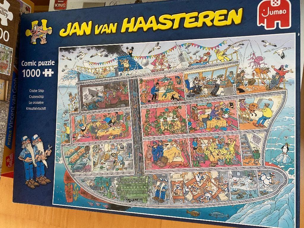 Van Haasteren, 1000, het cruiseschip, Ophalen of Verzenden, 500 t/m 1500 stukjes, Zo goed als nieuw, Legpuzzel