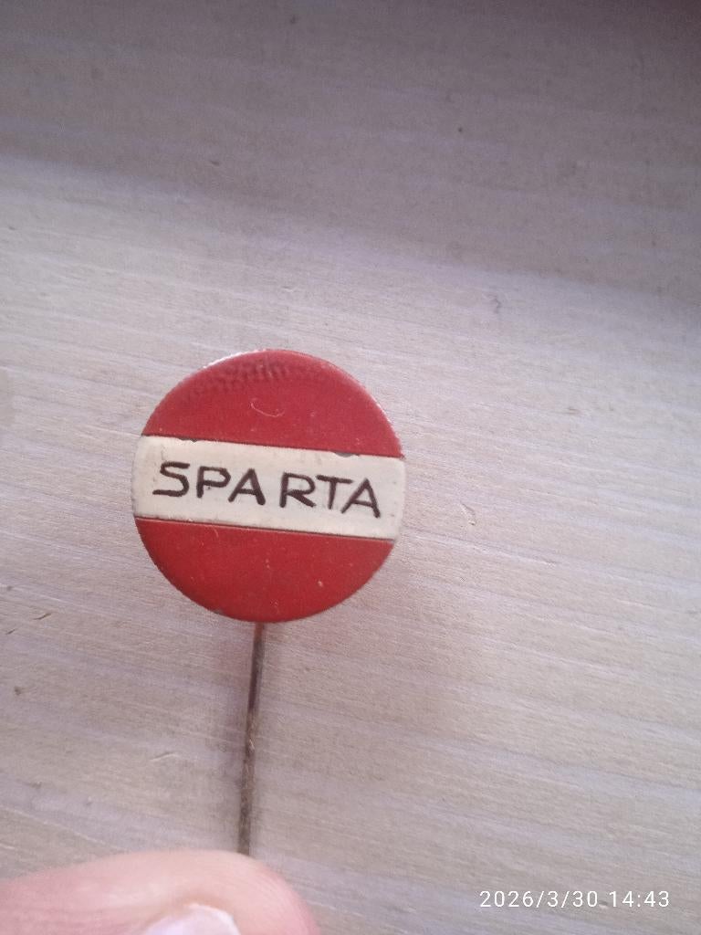 HEEL OUDE VOETBAL SPELDJE VAN SPARTA JAREN 60, Verzenden, Zo goed als nieuw, Sport, Speldje of Pin