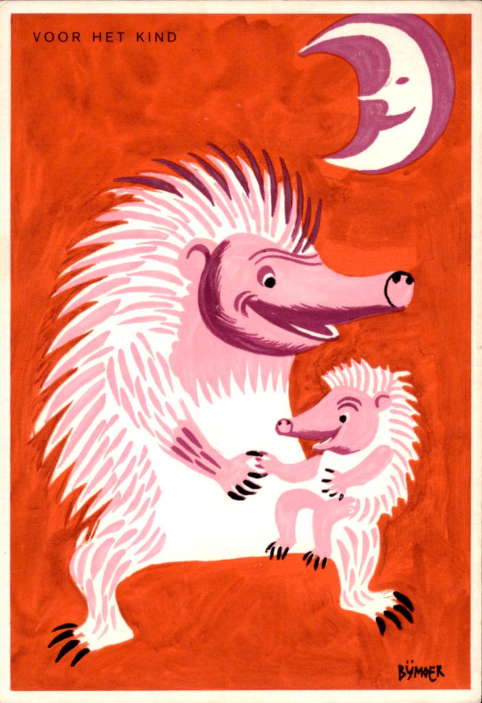 Voor het kind, stekelvarkentje, Wim Bijmoer, Verzenden, 1960 tot 1980, Gelopen, Kinderen