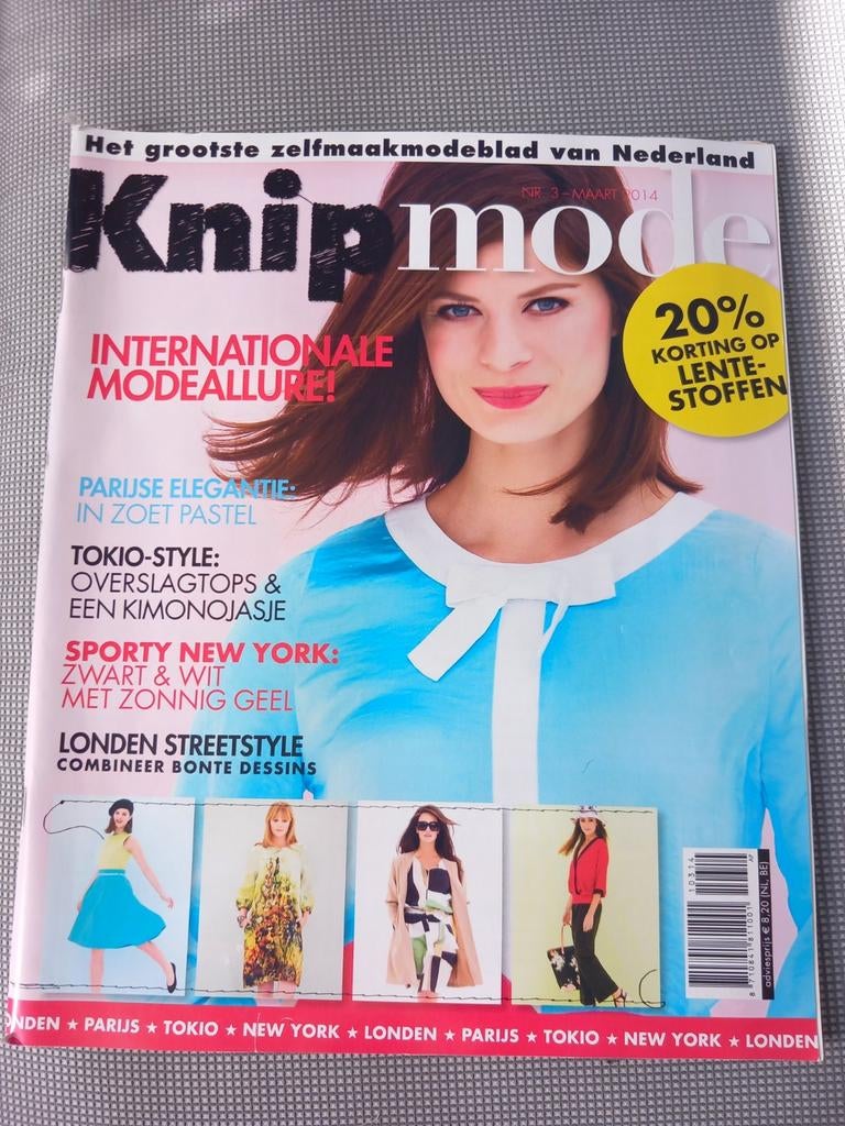 Knipmode maart 2014 - Internationale mode & patronen, Ophalen of Verzenden, Gebruikt, Knipmode