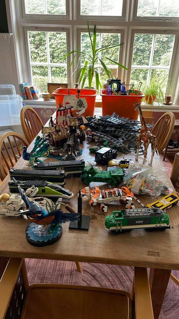 Grote partij LEGO met treinen en Vikingschepen, Kinderen en Baby's, Speelgoed | Duplo en Lego, Ophalen of Verzenden, Gebruikt