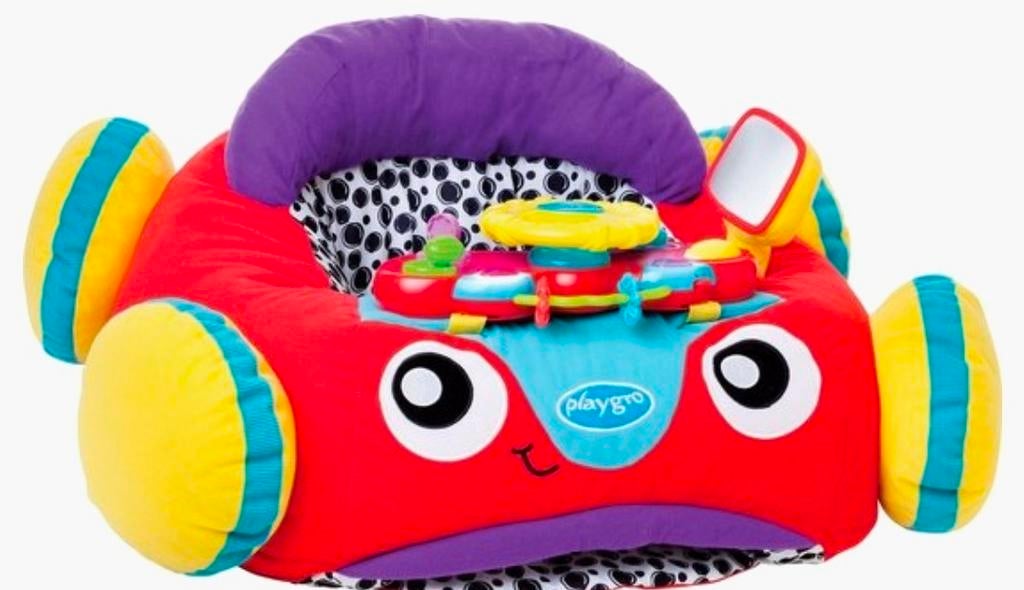 Playgro Comfy Car Pluchen Zitkussen met Activiteiten, Kinderen en Baby's, Speelgoed | Babyspeelgoed, Ophalen of Verzenden
