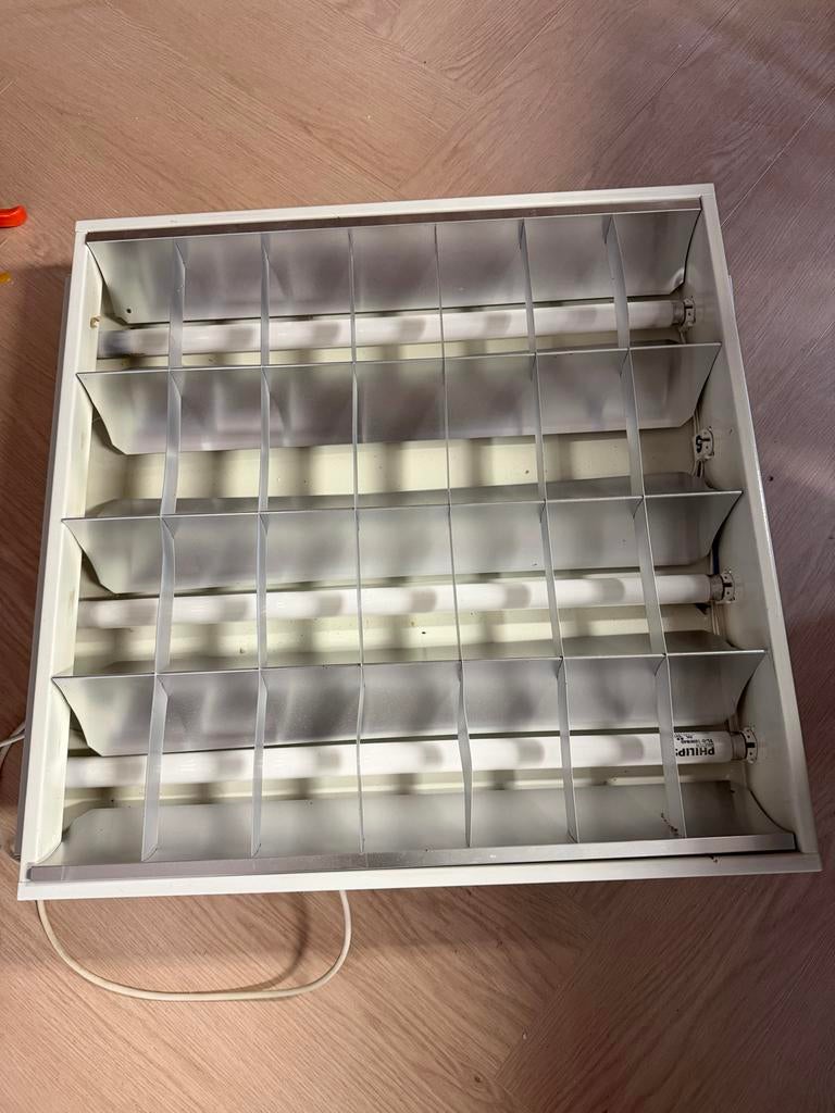 2x Lichtbak TL armatuur (voor 4 TL buizen), Ophalen, Gebruikt, Metaal