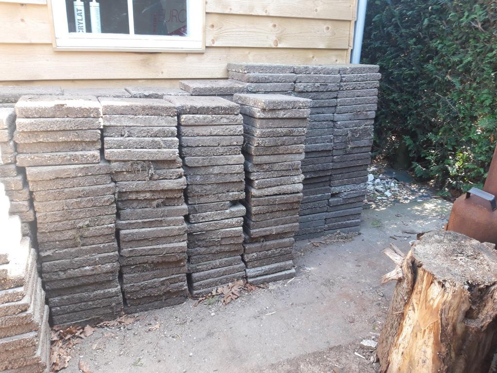 Stoeptegels, Tuin en Terras, Ophalen, Gebruikt, Beton, Terrastegels