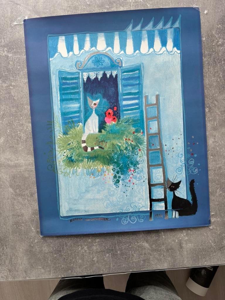 Rosina Wachtmeister 50 cm bij 40 cm origineel, Ophalen of Verzenden