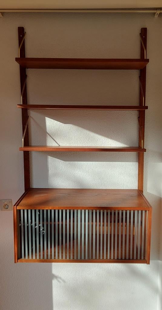 Vintage wandmeubel | Poul Cadovius | Royal System, Huis en Inrichting, Kasten | Wandmeubels, Ophalen, 100 tot 150 cm, Teakhout