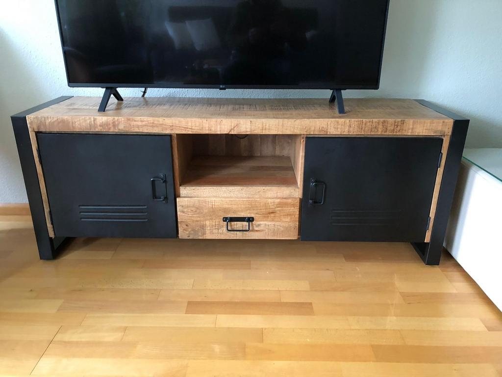 Tv kast industrial look, Ophalen, Zo goed als nieuw, 25 tot 50 cm, Minder dan 100 cm