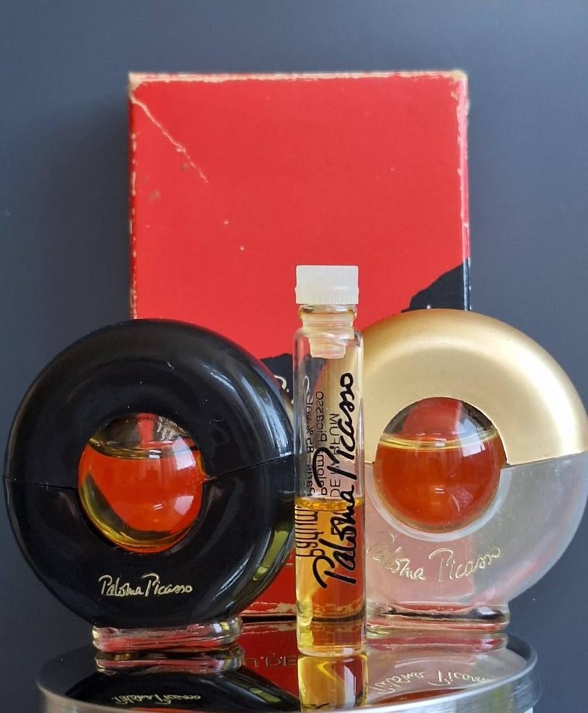 Set mini's Paloma Picasso, edt + edp 5ml + sample edp 1,5ml, Ophalen of Verzenden, Gebruikt